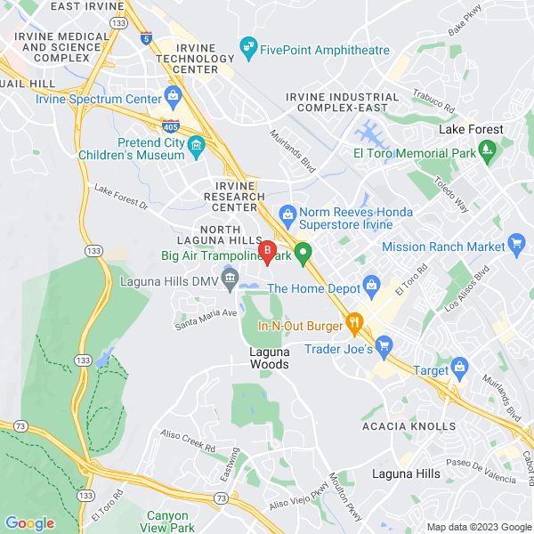 ABC Flooring location map: 23221 Peralta Dr Unit G, Laguna Hills, CA