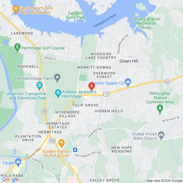 Ai chatbot Services location map: 4636 Lebanon Pike, Hermitage, TN